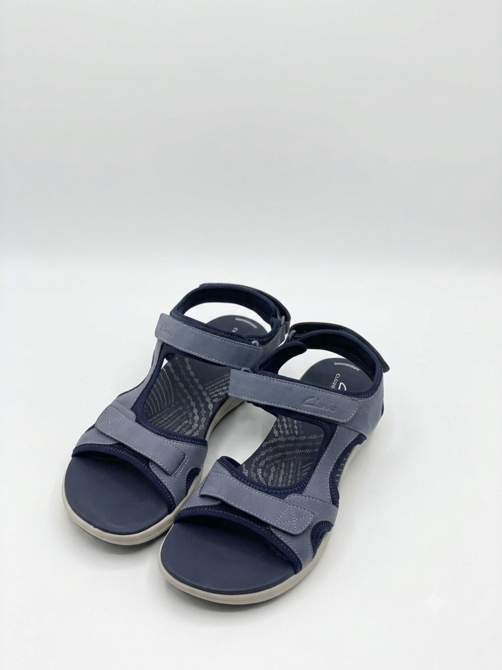 Clarks Cloudsteppers Navy Blue Strappy Sandals US 10